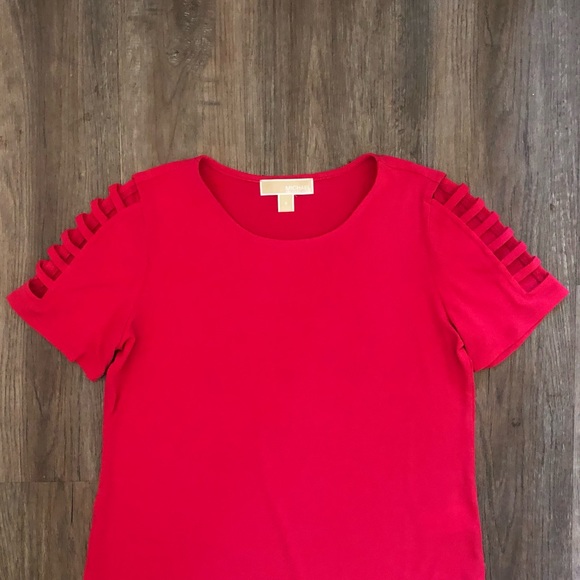 MICHAEL Michael Kors Pink Open Shoulder Top - Picture 3 of 9